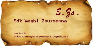 Sümeghi Zsuzsanna névjegykártya