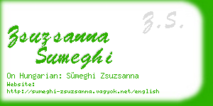 zsuzsanna sumeghi business card