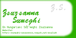 zsuzsanna sumeghi business card